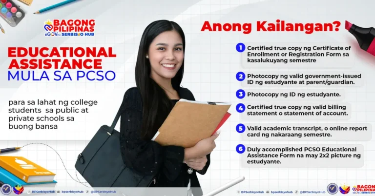 PCSO Educational Assistance 2026: How to Apply via eGovPH App & Form