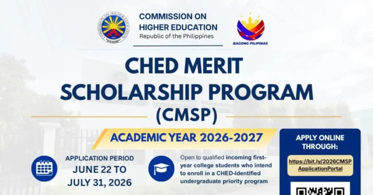 CHED Merit Scholarship 2026: Apply Now