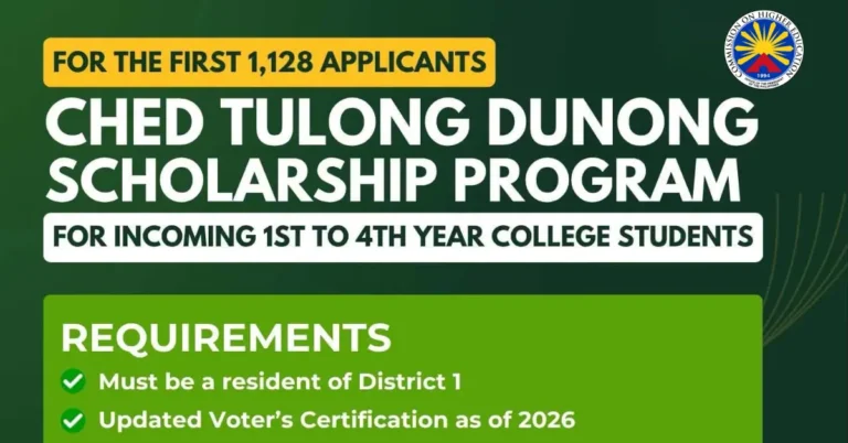 CHED Tulong Dunong Scholarship 2026 – Requirements & How to Apply (Apply Now)