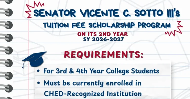 Senator Vicente Tito Sotto Scholarship 2026: Requirements & How to Apply