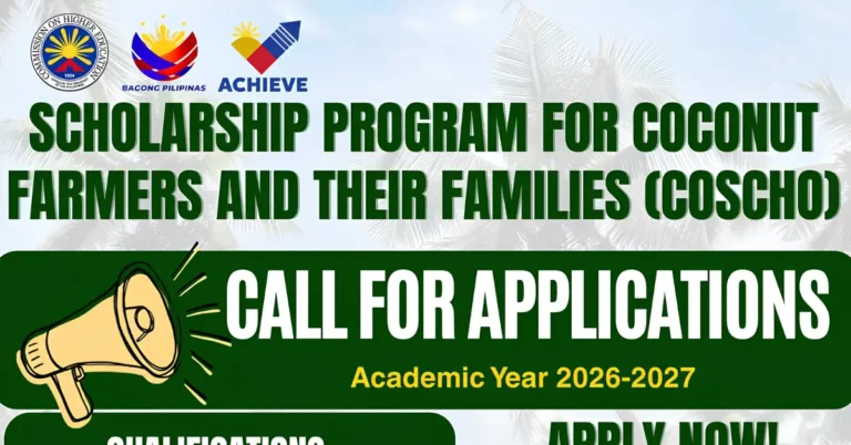 CHED CoScho Scholarship 2026 – 2027 (Apply Now)