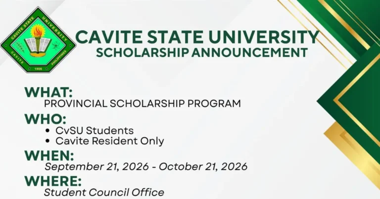 Cavite State University Provincial Scholarship 2026 – Requirements & How to Apply